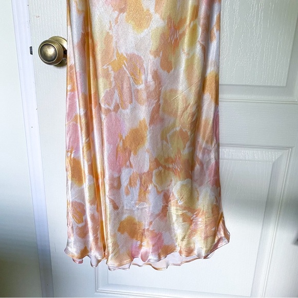 Bec & Bridge Dress Indi Strapless Maxi Satin Cowl Summer Floral Haze 6 - Picture 3 of 9